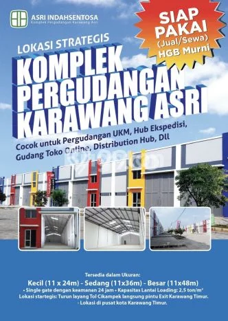 Unit Gudang Paling Strategis di Karawang Timur Karawang dengan LB 264m2 Unit Gudang Paling Strategis di Karawang Timur Karawang dengan LB 264m2
