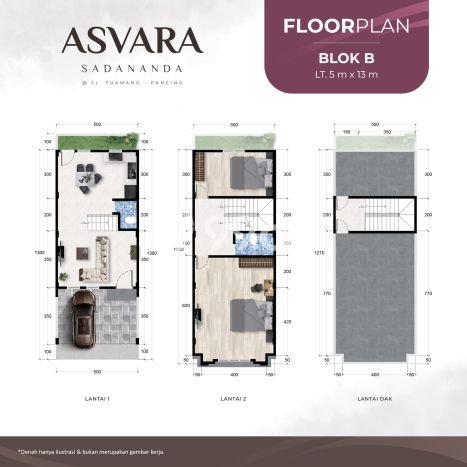 Rumah di Medan Tembung, Medan, Luas 60m2m² Bangunan 115m2m² Rumah di Medan Tembung, Medan, Luas 60m2m² Bangunan 115m2m²