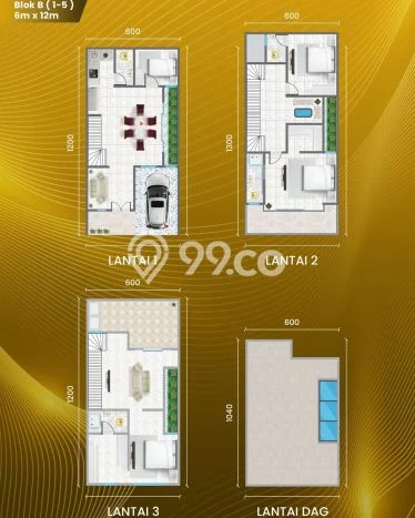 Hunian Cantik Modern Lb 160m2 di Medan Barat, Medan Hunian Cantik Modern Lb 160m2 di Medan Barat, Medan