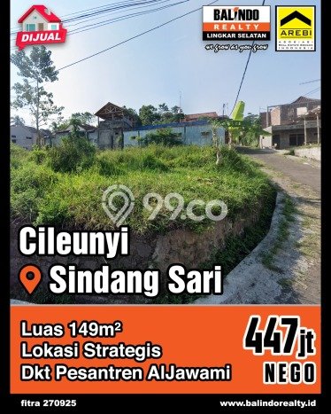 Tanah Strategis Dijual di Cileunyi Bandung 149m2 Tanah Strategis Dijual di Cileunyi Bandung 149m2