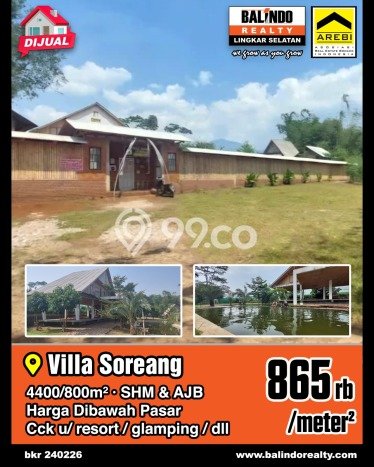 Vila di Soreang, Area 4400m2m², Ideal untuk berbagai keperluan Vila di Soreang, Area 4400m2m², Ideal untuk berbagai keperluan
