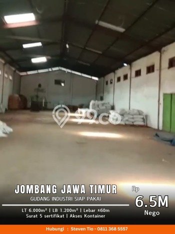 Gudang Dijual Lokasi Emas di Jombang Luas 1200m2 Gudang Dijual Lokasi Emas di Jombang Luas 1200m2