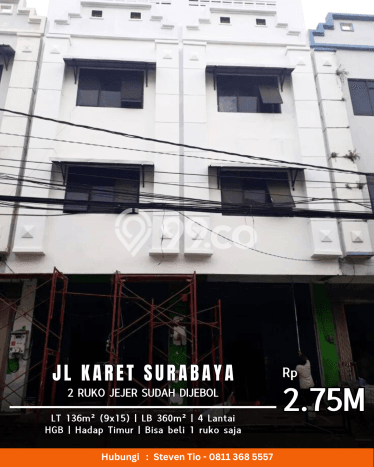 Ruko Dijual di Surabaya LT 136m2 & LB 360m2 Lokasi Terbaik! Ruko Dijual di Surabaya LT 136m2 & LB 360m2 Lokasi Terbaik!
