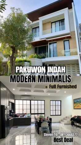 Rumah di Pakuwon Indah, Surabaya, LT 128m² Bangunan 300m² Rumah di Pakuwon Indah, Surabaya, LT 128m² Bangunan 300m²