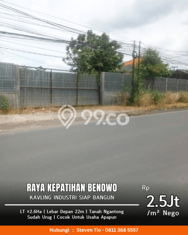 Jarang Ada! Tanah di Menganti Punya Luas 26000m2 - Jarang Ada! Tanah di Menganti Punya Luas 26000m2 -