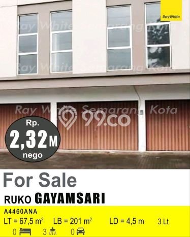 Ruko Kawasan Gayamsari, Luas 200m², Lokasi Berkembang Ruko Kawasan Gayamsari, Luas 200m², Lokasi Berkembang
