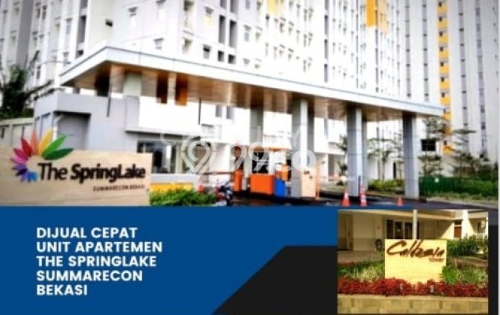 Apartemen Terawat Dijual di Bekasi Spesifikasi 2 KT, 1 KM Apartemen Terawat Dijual di Bekasi Spesifikasi 2 KT, 1 KM