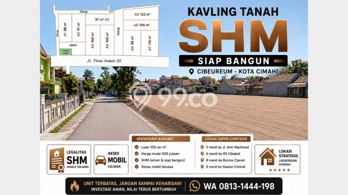 Tanah Dijual di Bandung Seluas 104m2 Strategis Tanah Dijual di Bandung Seluas 104m2 Strategis