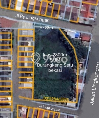 Tanah untuk Dijual di Setu Bekasi Luas 2800m2 Tanah untuk Dijual di Setu Bekasi Luas 2800m2