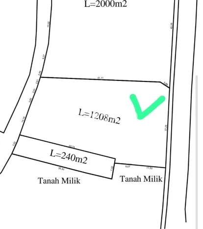 Disewakan Tanah di Ungasan Badung Seluas 1208m2 Disewakan Tanah di Ungasan Badung Seluas 1208m2