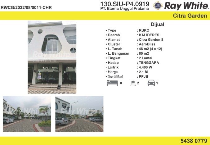 Ruko Dijual di Prime Area Jakarta Barat Luas 85m2 Ruko Dijual di Prime Area Jakarta Barat Luas 85m2