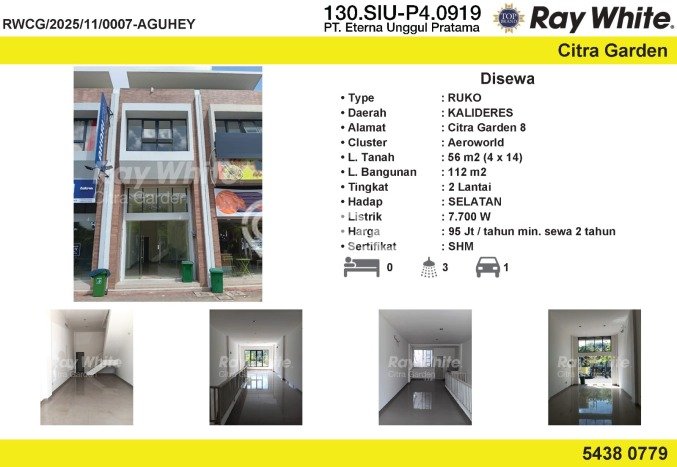 Ruko untuk Disewa di Pusat Jakarta Barat Luas Bangunan 112m2 Ruko untuk Disewa di Pusat Jakarta Barat Luas Bangunan 112m2