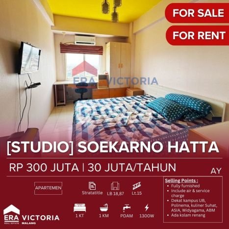 Apartemen di Soekarno Hatta, 1 KM, Luas 18m2m², Area Strategis Apartemen di Soekarno Hatta, 1 KM, Luas 18m2m², Area Strategis