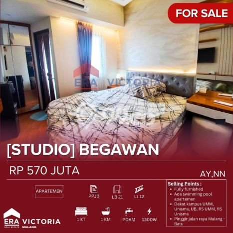 Apartemen Premium Kawasan Tlogomas, 1 KM, Luas 21m2m² Apartemen Premium Kawasan Tlogomas, 1 KM, Luas 21m2m²