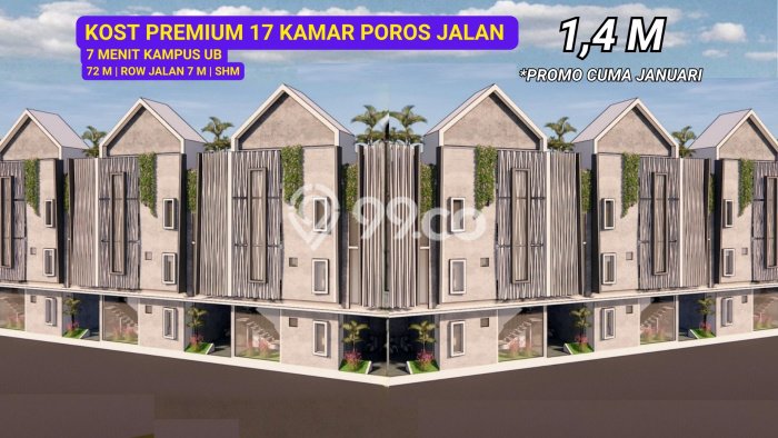 Kost untuk Dijual di Merjosari Punya 17 Kamar Kost untuk Dijual di Merjosari Punya 17 Kamar