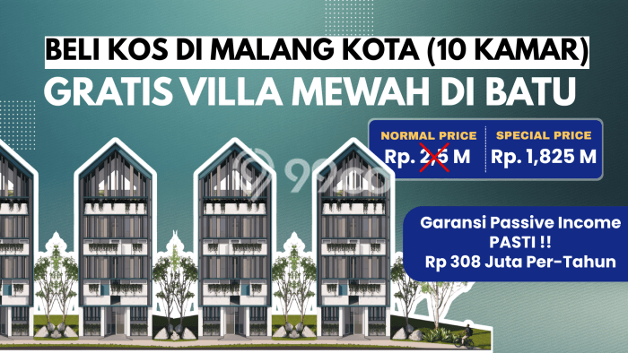 Dijual Hunian Rumah Nyaman 10 KT di Merjosari, Malang Dijual Hunian Rumah Nyaman 10 KT di Merjosari, Malang