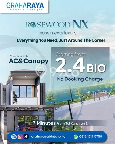 Rumah Minimalis 2 Kamar LT 90m2 di Graha Raya Rumah Minimalis 2 Kamar LT 90m2 di Graha Raya
