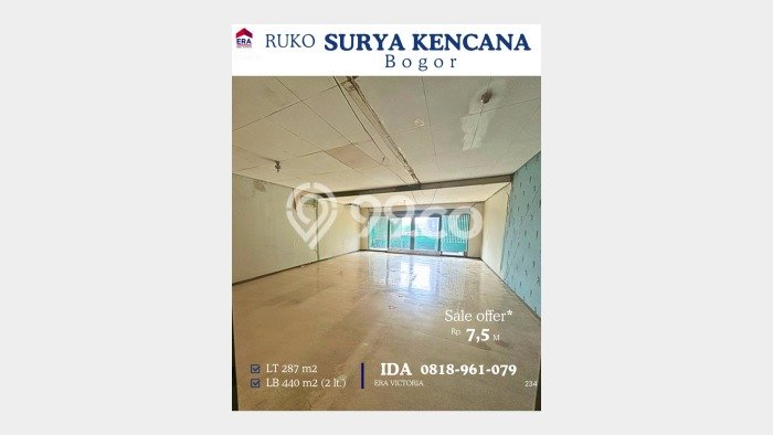 Dijual! Ruko di Babakan Pasar Bogor LT 287m2 / LB 440m2 Kawasan Bisnis Dijual! Ruko di Babakan Pasar Bogor LT 287m2 / LB 440m2 Kawasan Bisnis