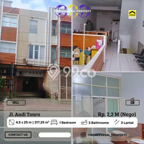 Unit Ruko Dijual di Makassar LT 112m2 & LB 317m2 Unit Ruko Dijual di Makassar LT 112m2 & LB 317m2