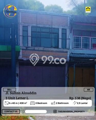 Area Ramai! Ruko Dijual di Rappocini untuk Bisnis Luas Bangunan 200m2 Area Ramai! Ruko Dijual di Rappocini untuk Bisnis Luas Bangunan 200m2