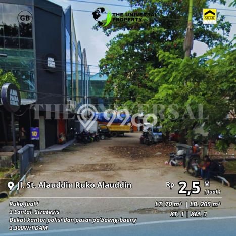 Ruko Kawasan Pa Baeng-Baeng, Luas 205m², Lokasi Berkembang, Jalan Utama Ruko Kawasan Pa Baeng-Baeng, Luas 205m², Lokasi Berkembang, Jalan Utama