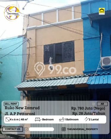Dijual! Ruko di Buakana Makassar LT 24m2 / LB 48m2 Kawasan Bisnis Dijual! Ruko di Buakana Makassar LT 24m2 / LB 48m2 Kawasan Bisnis