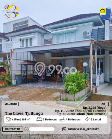 Jual Rumah Eksklusif 5 KT di Tanjung Merdeka, Makassar Jual Rumah Eksklusif 5 KT di Tanjung Merdeka, Makassar