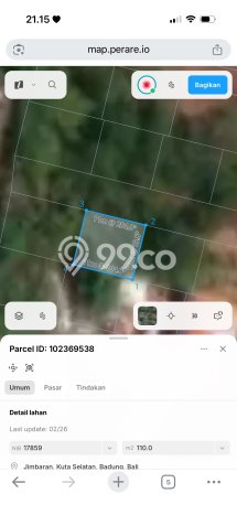 Untuk Dijual Tanah di Badung, Luas 110m2 SHM Untuk Dijual Tanah di Badung, Luas 110m2 SHM
