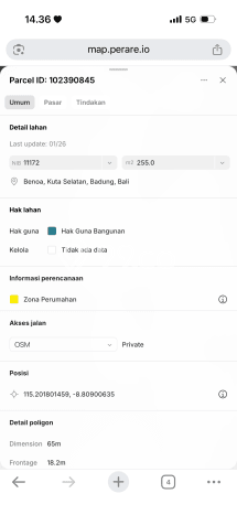 Tanah Dijual Area Strategis di Benoa Badung 255m2 Tanah Dijual Area Strategis di Benoa Badung 255m2