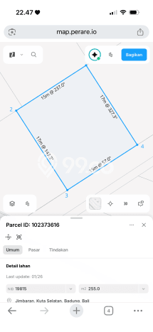 Tanah Kavling Dijual di Badung dengan Spesifikasi 274m2 Tanah Kavling Dijual di Badung dengan Spesifikasi 274m2