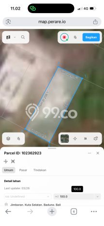 Tanah Dijual di Badung Seluas 100m2 Strategis Tanah Dijual di Badung Seluas 100m2 Strategis