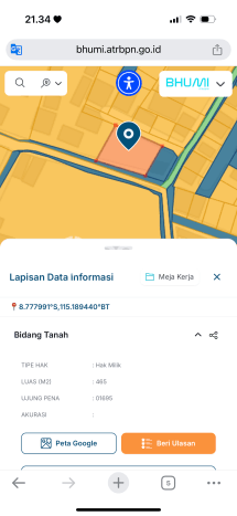 Tanah Dijual Area Strategis di Jimbaran Badung 465m2 Tanah Dijual Area Strategis di Jimbaran Badung 465m2