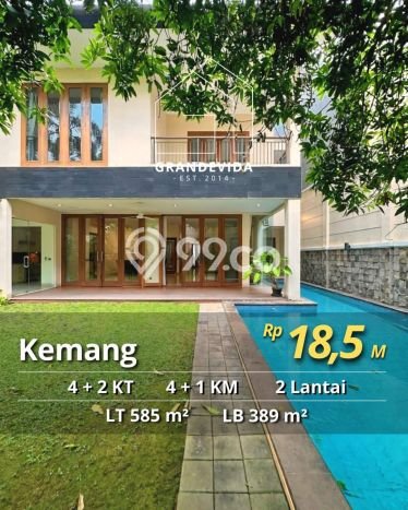 Ready to Use! Luxury House LT 585m2 Desain Modern di Kemang Ready to Use! Luxury House LT 585m2 Desain Modern di Kemang