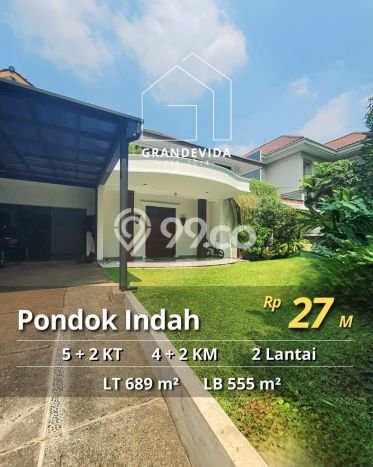 For Sale! Premium House LT 689m2 Desain Elegan di Pondok Indah For Sale! Premium House LT 689m2 Desain Elegan di Pondok Indah