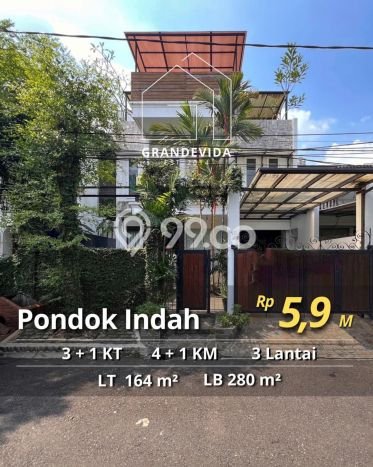 Rumah Elit Modern Tanpa Renovasi di Pondok Indah Jakarta Selatan Rumah Elit Modern Tanpa Renovasi di Pondok Indah Jakarta Selatan