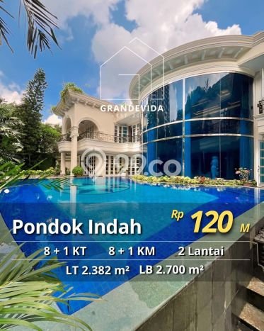 Rumah Mewah LB 2700m2 Siap Huni Desain Elegan di Pondok Indah, Jakarta Selatan Rumah Mewah LB 2700m2 Siap Huni Desain Elegan di Pondok Indah, Jakarta Selatan