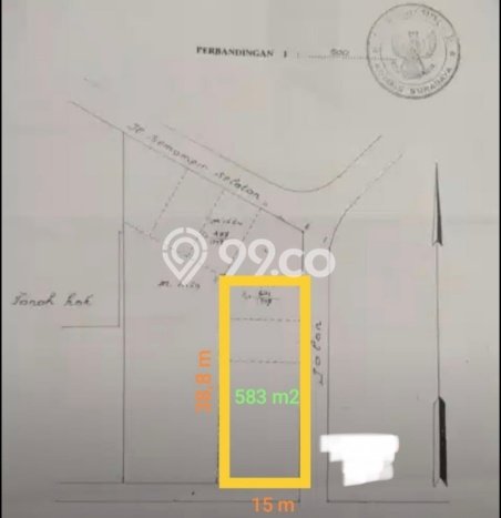 Untuk Dijual Tanah 583m2 di Surabaya Kota, Surabaya Untuk Dijual Tanah 583m2 di Surabaya Kota, Surabaya