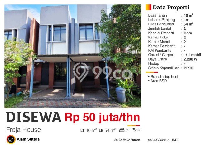 Disewakan Rumah Konsep Modern di BSD Tangerang Selatan dengan 2 KT Disewakan Rumah Konsep Modern di BSD Tangerang Selatan dengan 2 KT