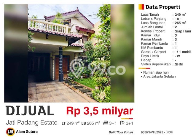 Dijual Rumah Mewah Megah Dengan View Cantik di Jati Padang, Jakarta Selatan Dijual Rumah Mewah Megah Dengan View Cantik di Jati Padang, Jakarta Selatan