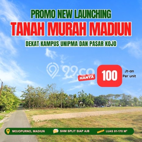Tanah di Wungu, Madiun Luas 92m2 Dijual Segera Tanah di Wungu, Madiun Luas 92m2 Dijual Segera