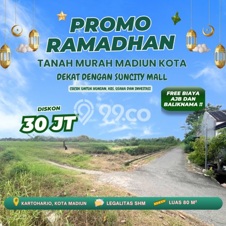 Kavling Tanah Dijual di Madiun, Madiun, Luas 80m2 Area Strategis Kavling Tanah Dijual di Madiun, Madiun, Luas 80m2 Area Strategis