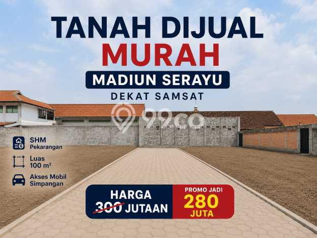Lahan untuk Dijual di Madiun Madiun Luas 100m2 Lahan untuk Dijual di Madiun Madiun Luas 100m2