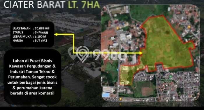LOKASI STRATEGIS! Tanah di Ciater, Luas 70000m², Area Asri, Cocok untuk Investasi LOKASI STRATEGIS! Tanah di Ciater, Luas 70000m², Area Asri, Cocok untuk Investasi