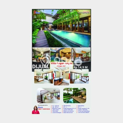 Vila Premium di Canggu, Luas 455m², Lingkungan Asri dan aman Vila Premium di Canggu, Luas 455m², Lingkungan Asri dan aman