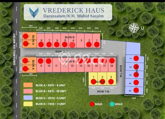 Vila di Medan Baru, Area 66m2m², Dekat ke Fasilitas Umum Vila di Medan Baru, Area 66m2m², Dekat ke Fasilitas Umum