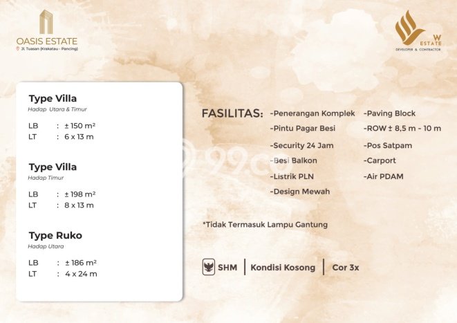 Dijual Vila di Medan Tembung, Luas 78m2m², Lokasi Premium Dijual Vila di Medan Tembung, Luas 78m2m², Lokasi Premium