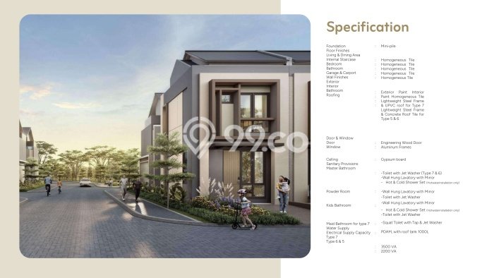 Rumah Modern 2 KT di BSD City Tangerang Unfurnished Rumah Modern 2 KT di BSD City Tangerang Unfurnished