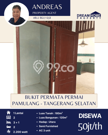 Disewakan Segera Rumah Kondisi Baik di Area Pamulang, Tangerang Selatan Disewakan Segera Rumah Kondisi Baik di Area Pamulang, Tangerang Selatan