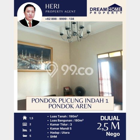 Dijual Rumah 3 Kamar Lokasi Ideal Bagus dan Strategis di Pondok Aren Dijual Rumah 3 Kamar Lokasi Ideal Bagus dan Strategis di Pondok Aren