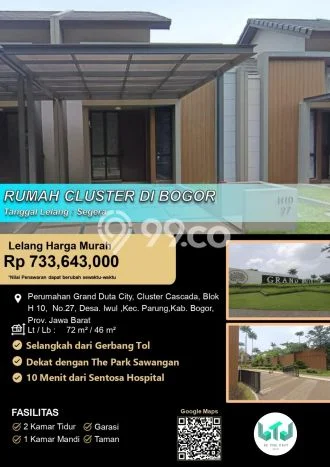 Jual Rumah Bagus Siap Huni LB 46m2 di Parung, Bogor Jual Rumah Bagus Siap Huni LB 46m2 di Parung, Bogor